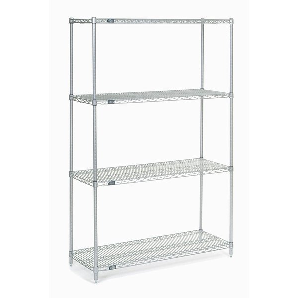 Nexel Chrome Wire Shelving, 48W X 30D x 74H 30487C